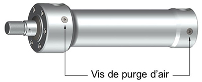 Vis de purge sur le vérin hydraulique