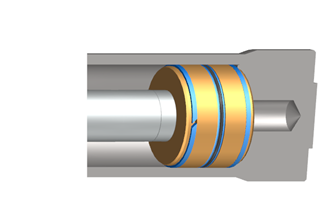 Joint composite rectangulaire avec élastomère Système de joints au piston | Hänchen vérin hydraulique